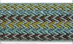 1" Aqua Mint Lightening Woven Ribbon