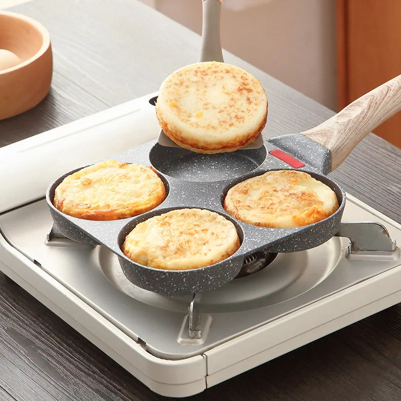2/4 Holes Non Stick Egg and Steak Frying Pan