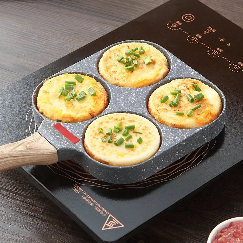 2/4 Holes Non Stick Egg and Steak Frying Pan