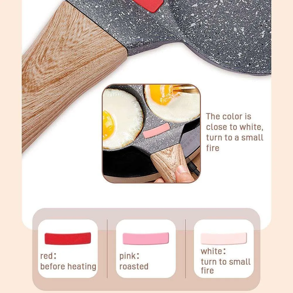 2/4 Holes Non Stick Egg and Steak Frying Pan