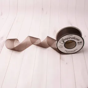 38mm Organza Ribbon - Dark Brown