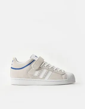 adidas Pro Shell ADV Skate Shoes - Crystal White/White/Team Royal Blue