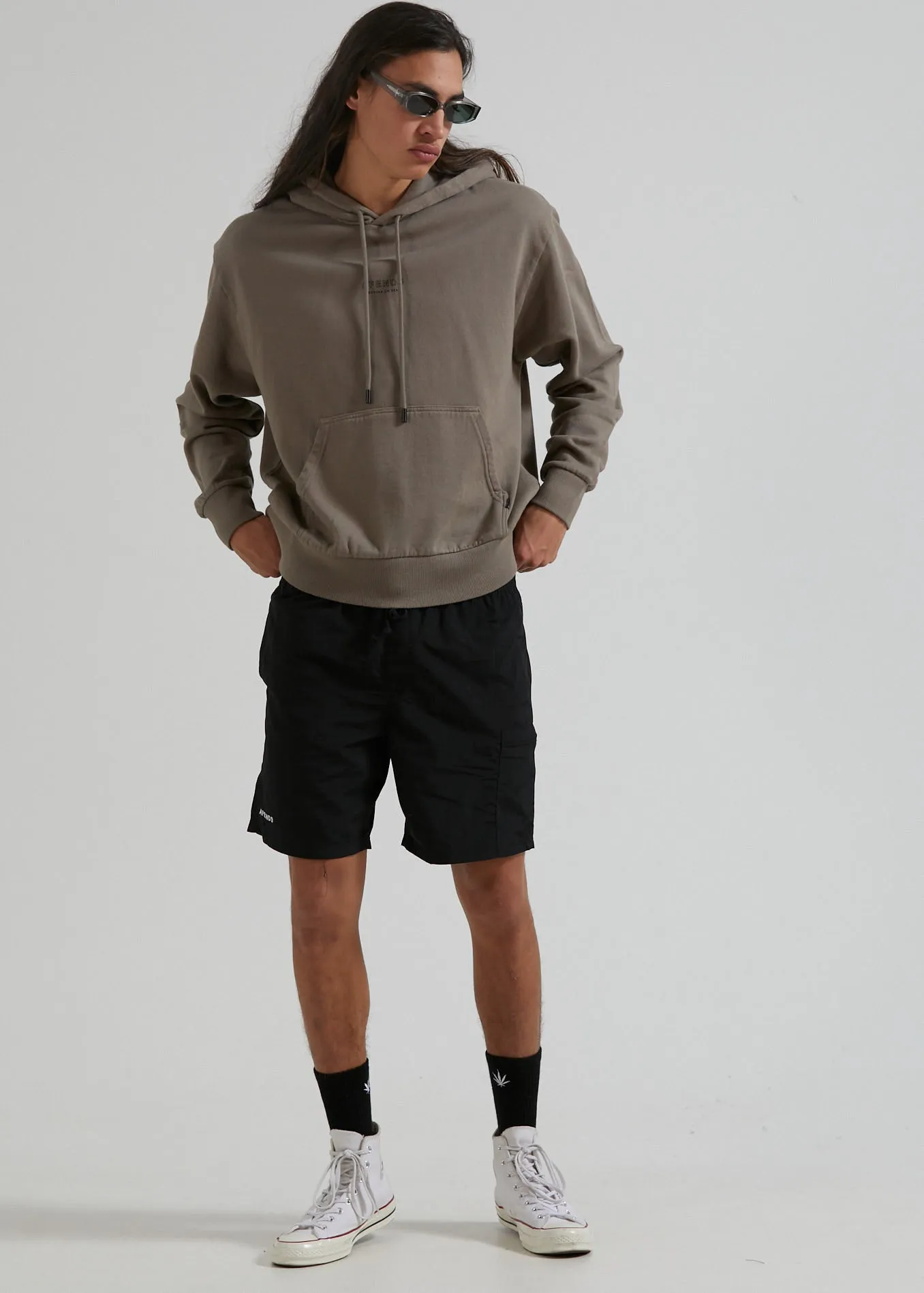 AFENDS Mens Credits - Hoodie - Beechwood