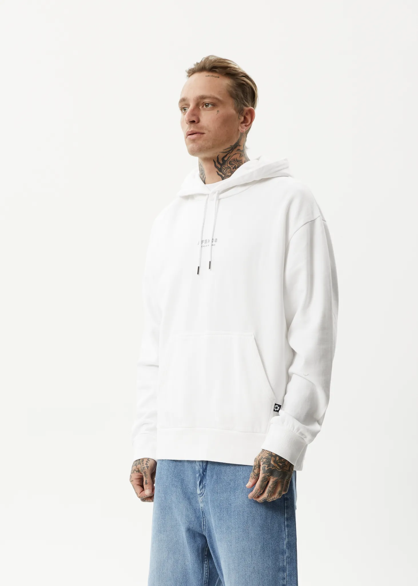 AFENDS Mens Credits - Hoodie - White
