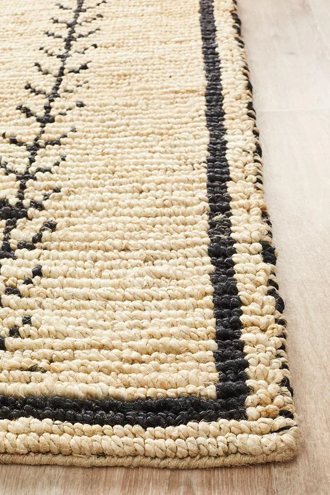 African Patterned Tribal Jute Rug