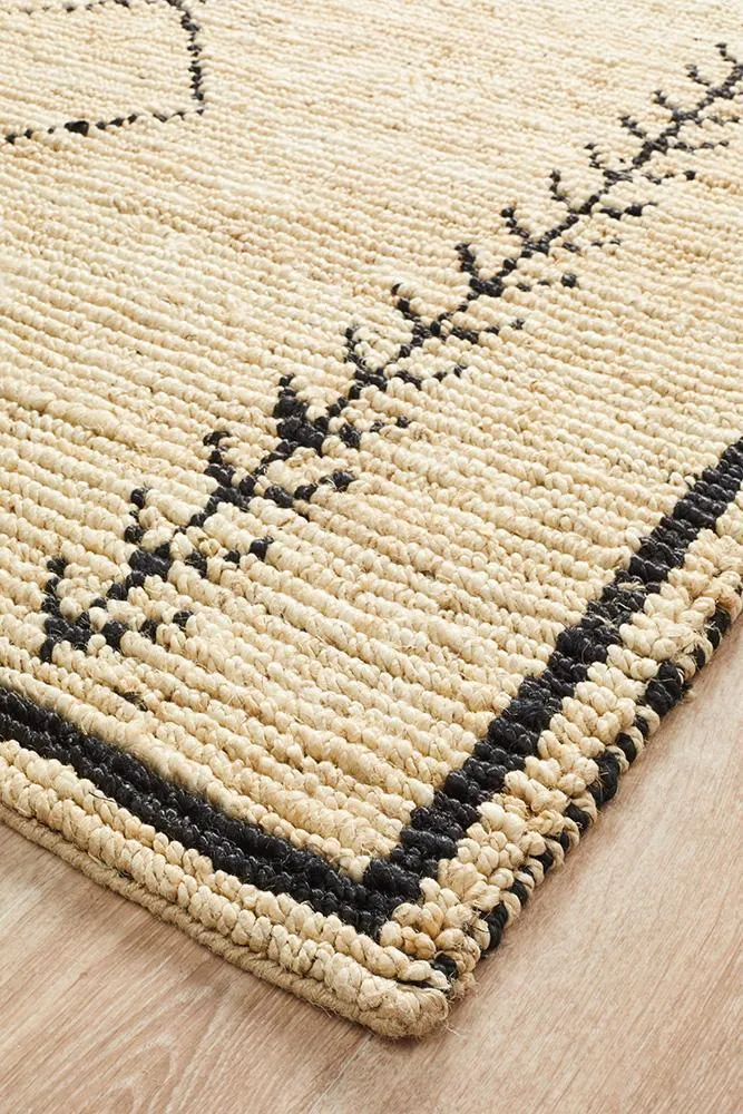 African Patterned Tribal Jute Rug