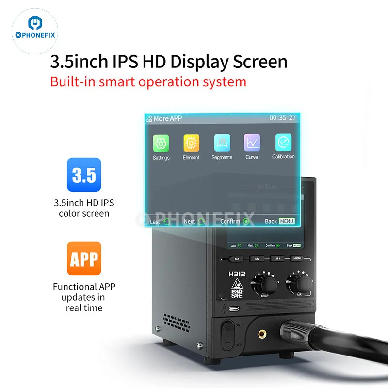 AiXun H312 1400W Smart Hot Air Gun Internet BGA Rework Station