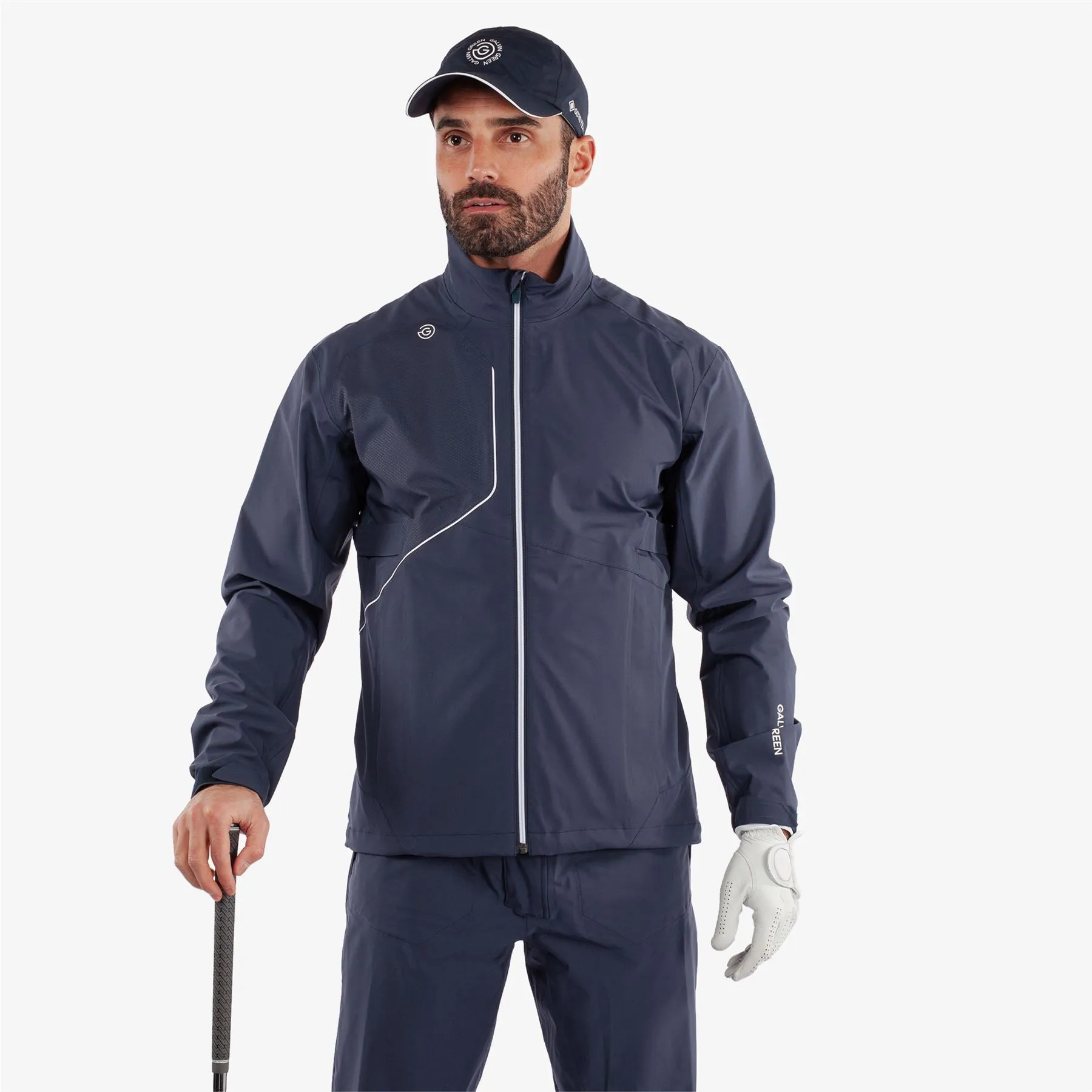 Ames PERTEX Waterproof Jacket Navy/White - AW24