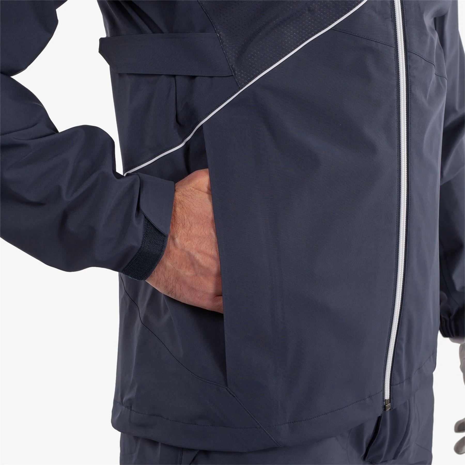 Ames PERTEX Waterproof Jacket Navy/White - AW24