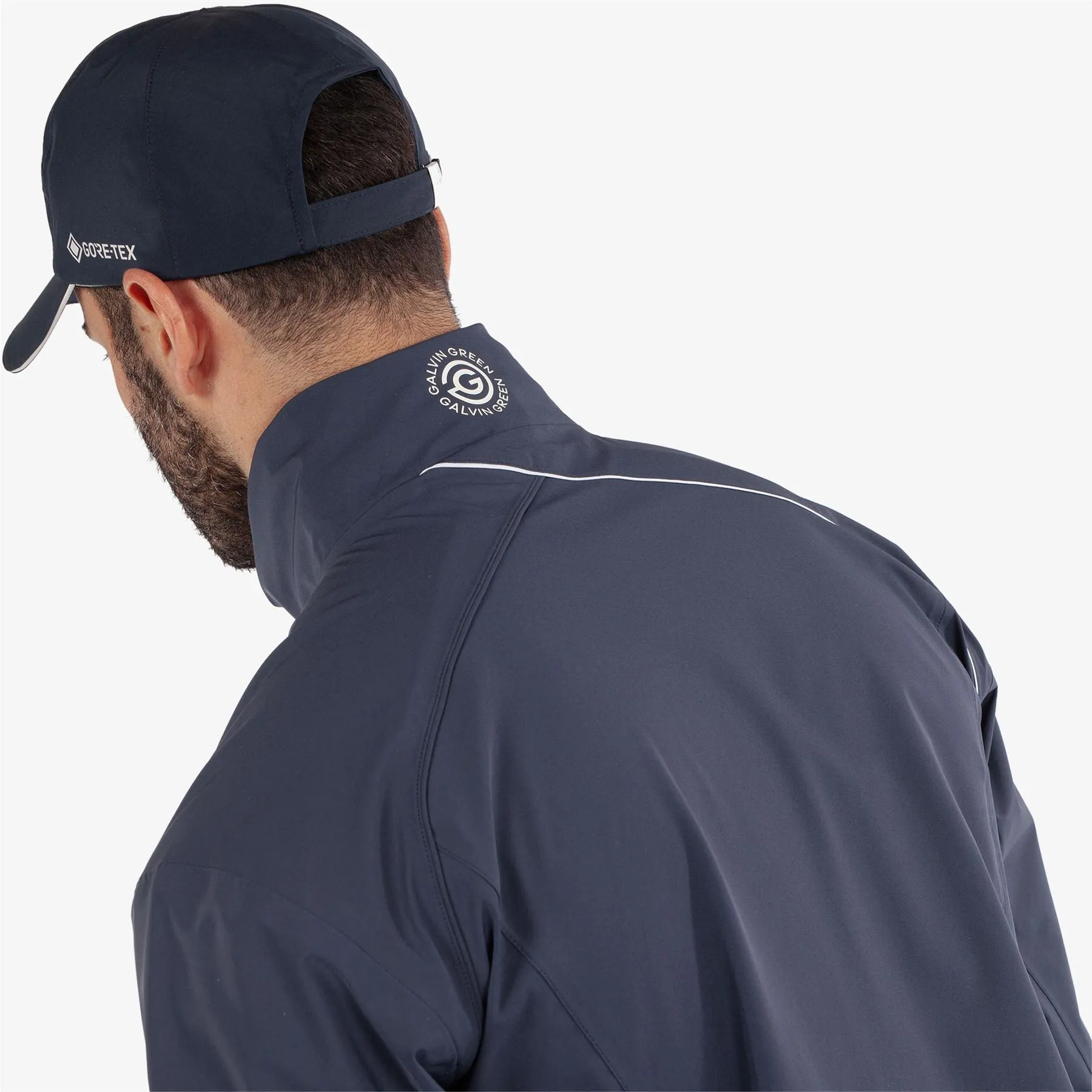 Ames PERTEX Waterproof Jacket Navy/White - AW24