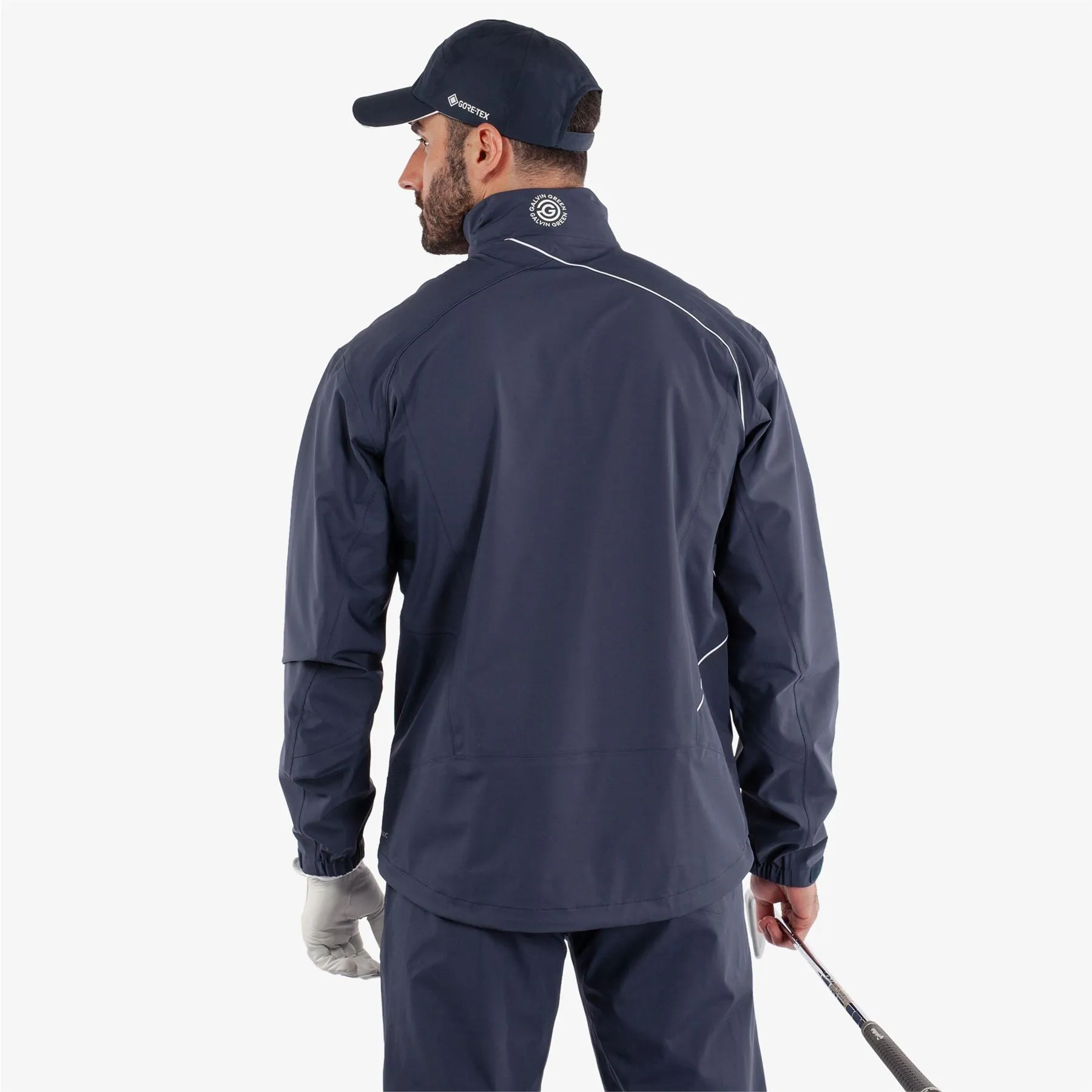 Ames PERTEX Waterproof Jacket Navy/White - AW24