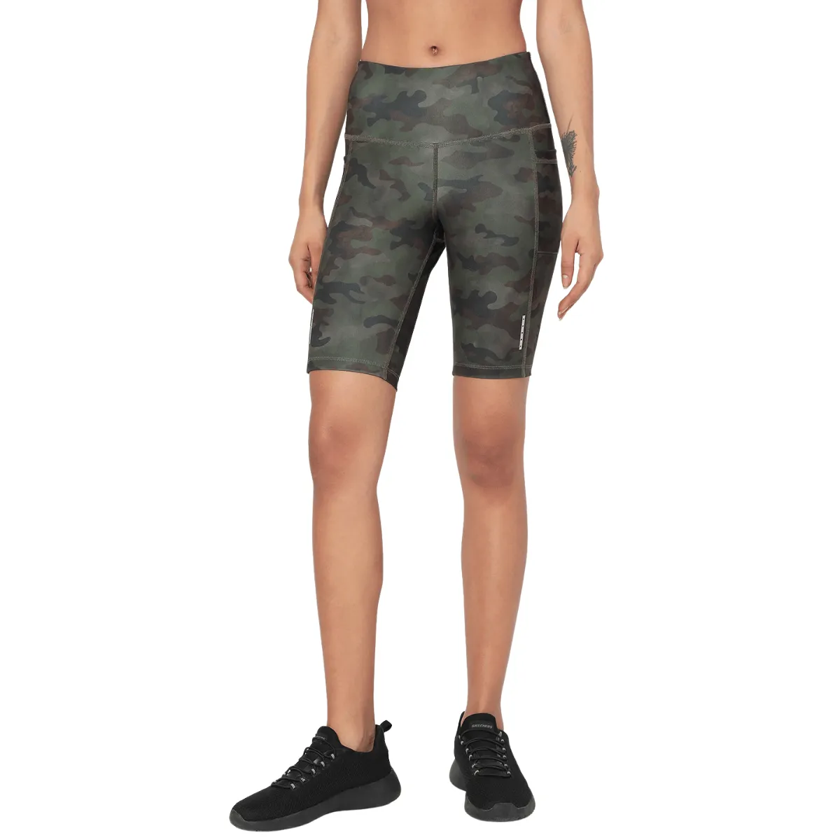 Army Camo Biker Shorts & Action Bra