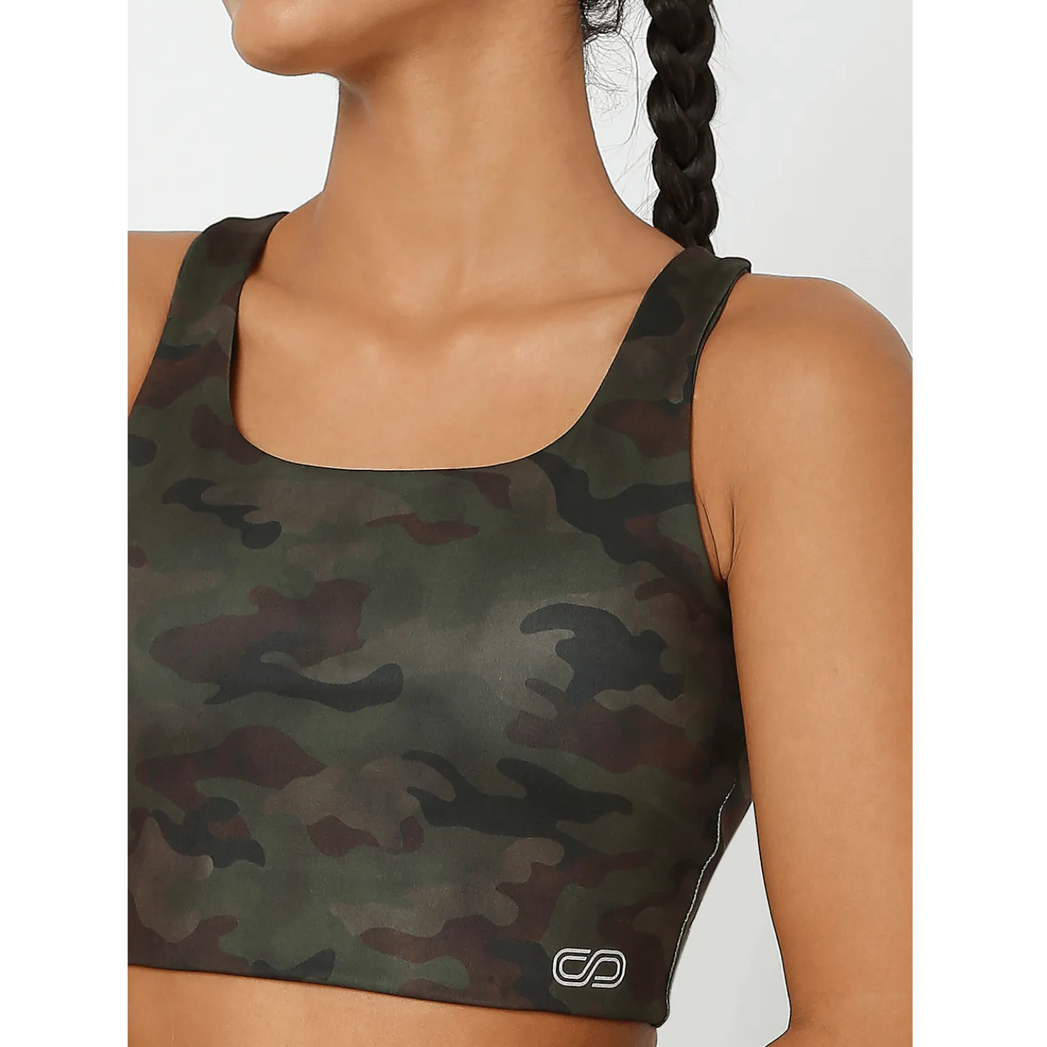 Army Camo Biker Shorts & Action Bra