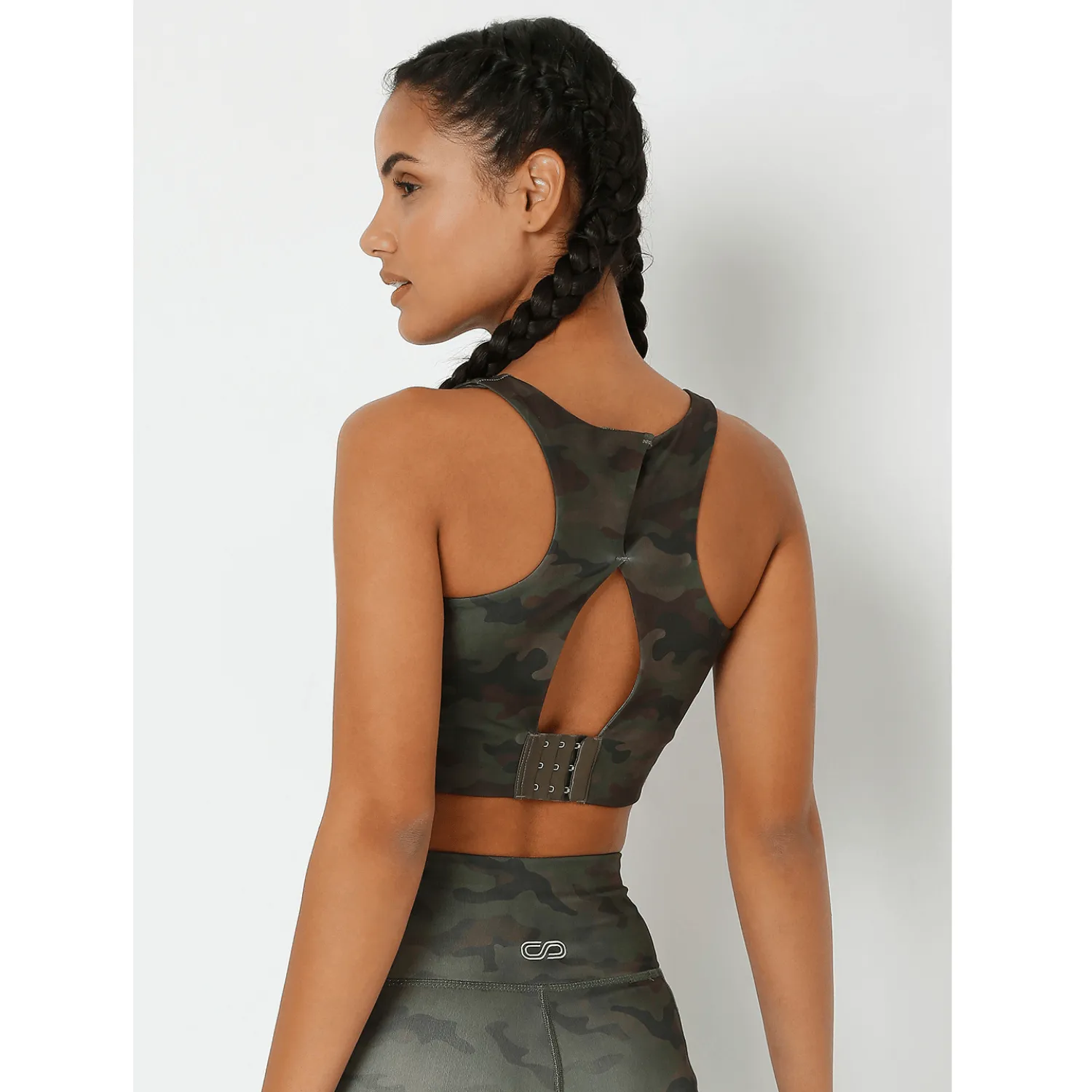 Army Camo Biker Shorts & Action Bra