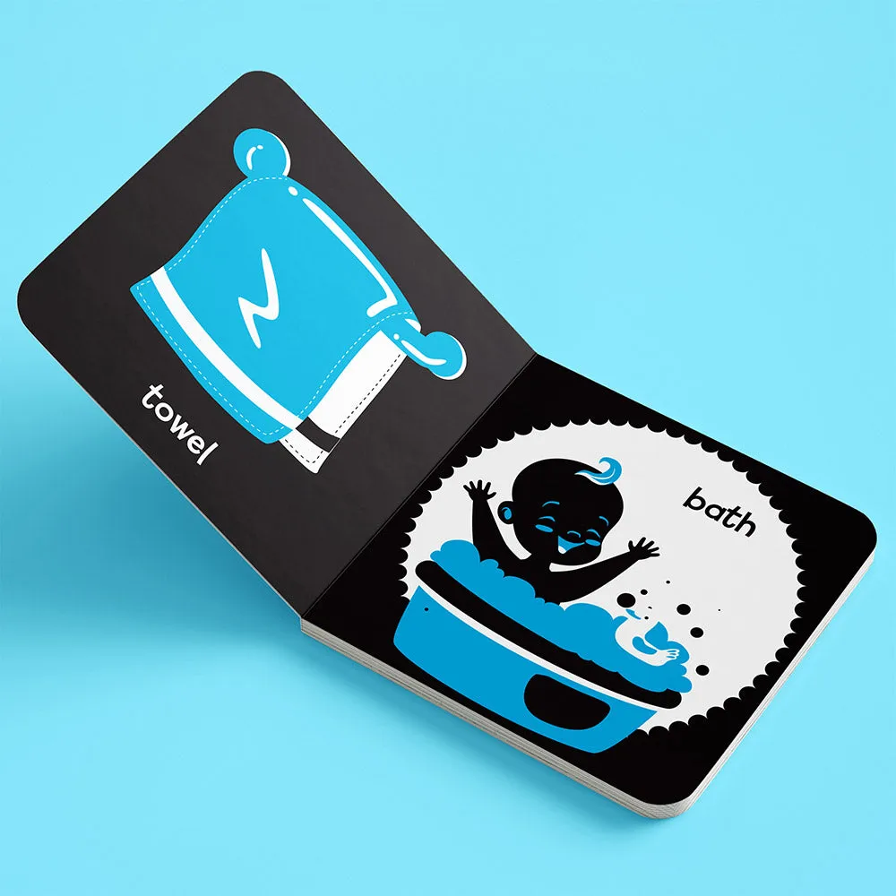 Baby’s First High Contrast Neon Board Book | Bedtime