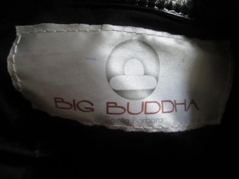 BIG BUDDHA Vegan Faux Leather Shoulder Bag Tote Handbag Satchel Hobo BLACK XL
