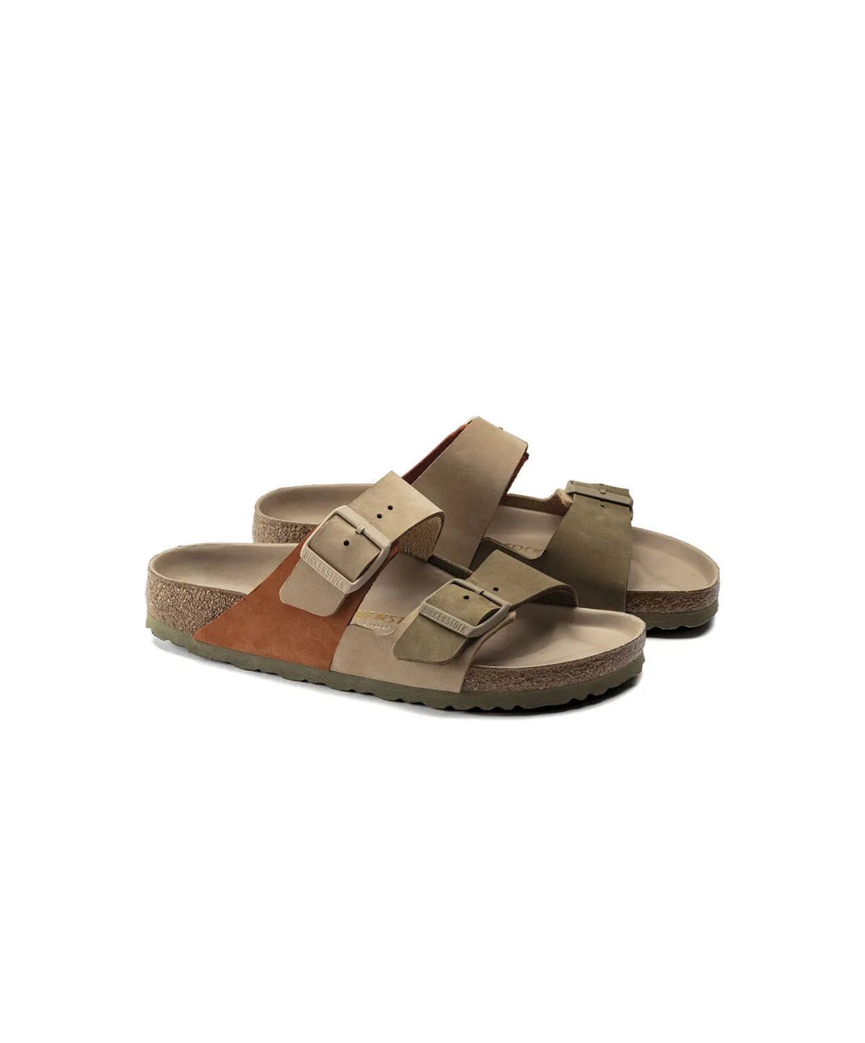Birkenstock Arizona Split Nubuck Leather Sandcastle/Faded Khaki Sandals