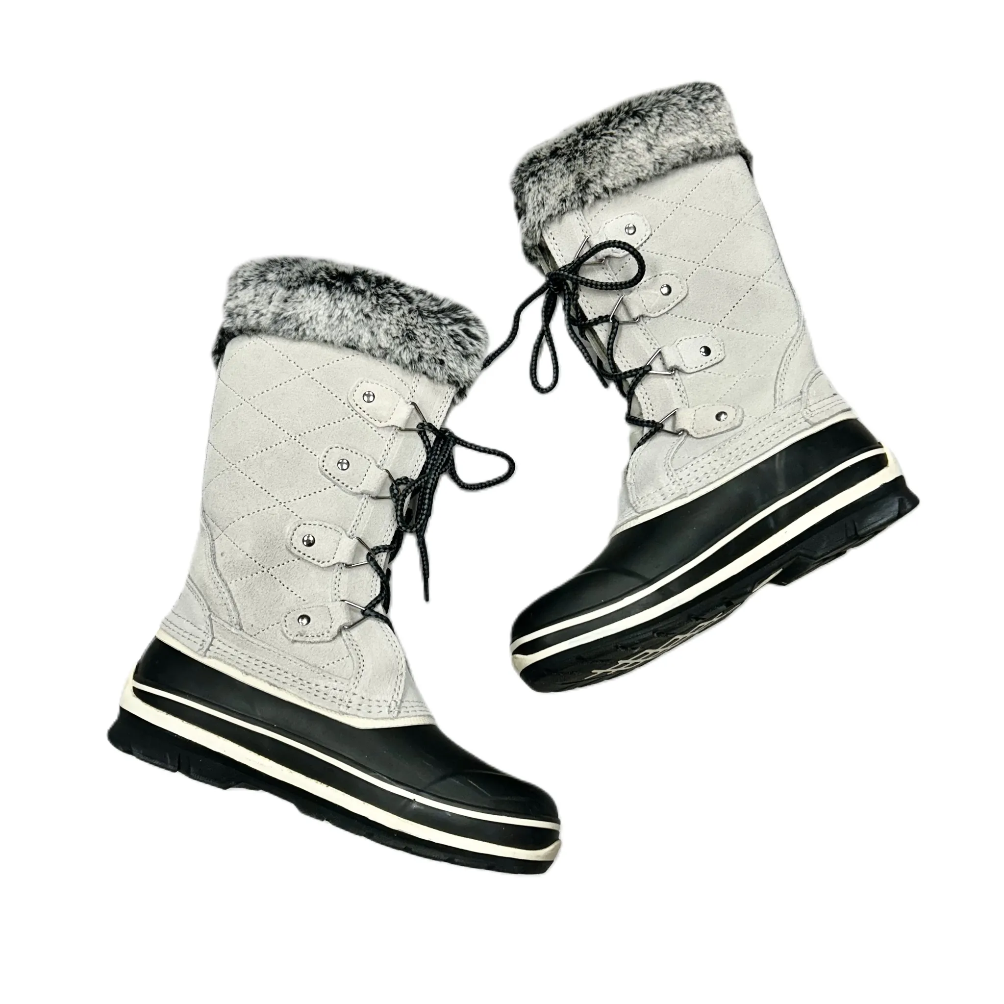 Boots Snow By Khombu In Black & Grey, Size: 7