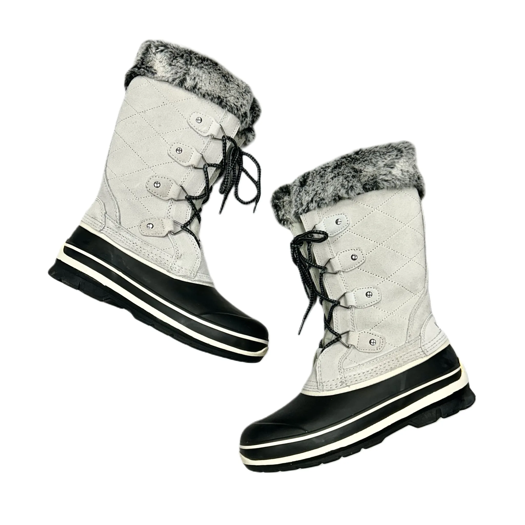 Boots Snow By Khombu In Black & Grey, Size: 7
