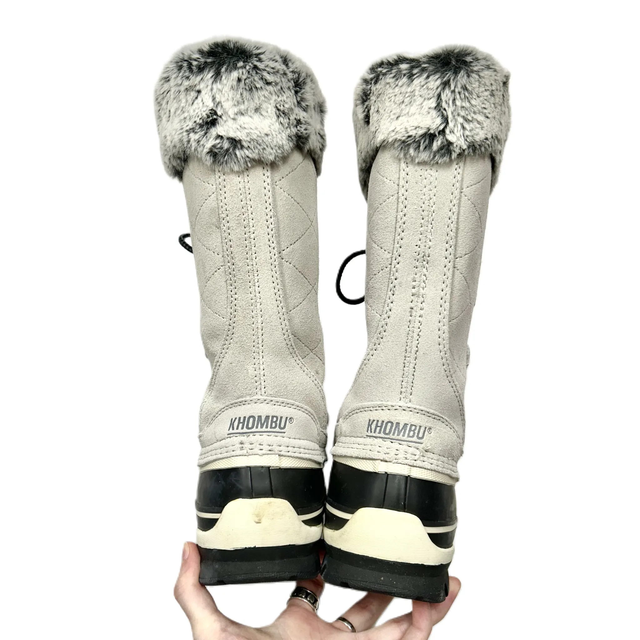 Boots Snow By Khombu In Black & Grey, Size: 7