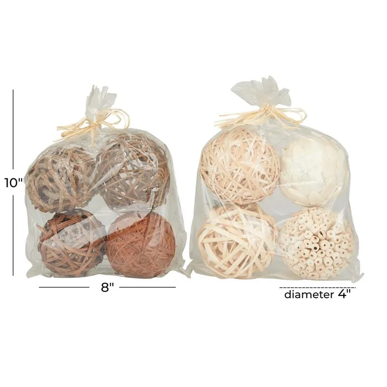 BROWN DRIED PLANT HANDMADE ORBS & VASE FILLER WITH VARYING DESIGNS