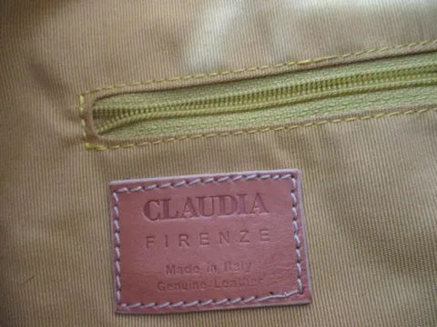 CLAUDIA FIRENZE FLORAL SUEDE Leather Shoulder Bag Hobo Purse YELLOW