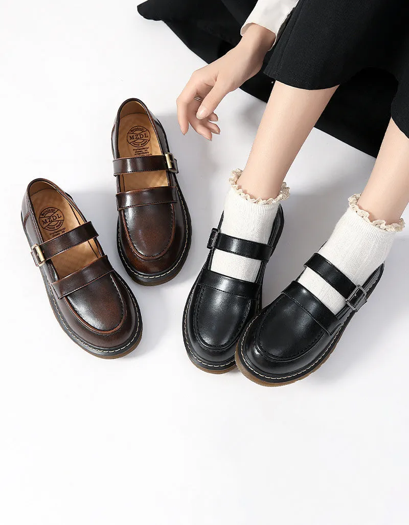 [Clearance]Spring Handmade Vintage Mary Jane Shoes (Size 38)