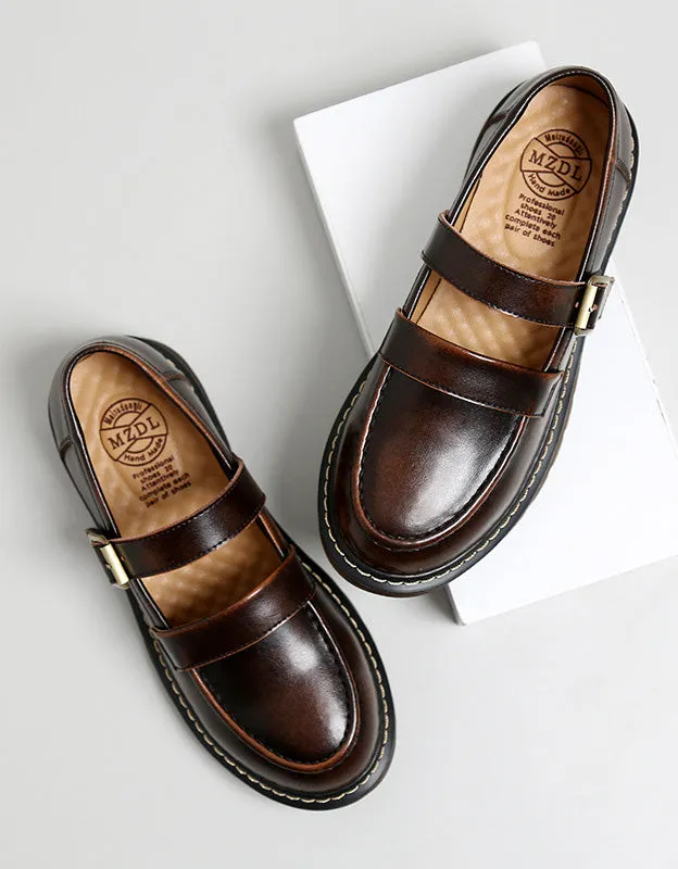 [Clearance]Spring Handmade Vintage Mary Jane Shoes (Size 38)