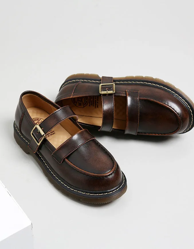 [Clearance]Spring Handmade Vintage Mary Jane Shoes (Size 38)