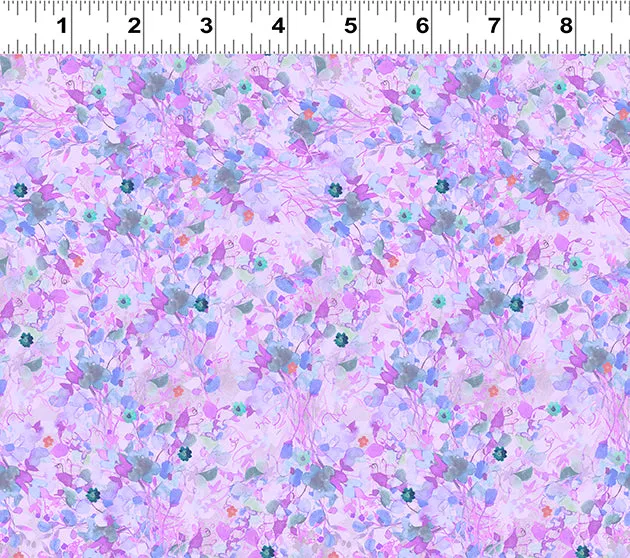 Clothworks Digital - Garden Fresh Y4261 26 Light Purple Foliage By The Yard