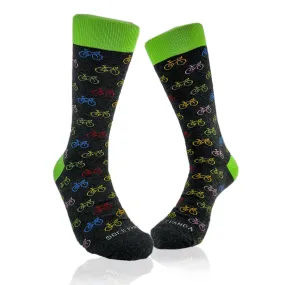 Colorful Bicycle Pattern Socks from the Sock Panda (Adult Large - Men's Shoe Sizes 8-12)
