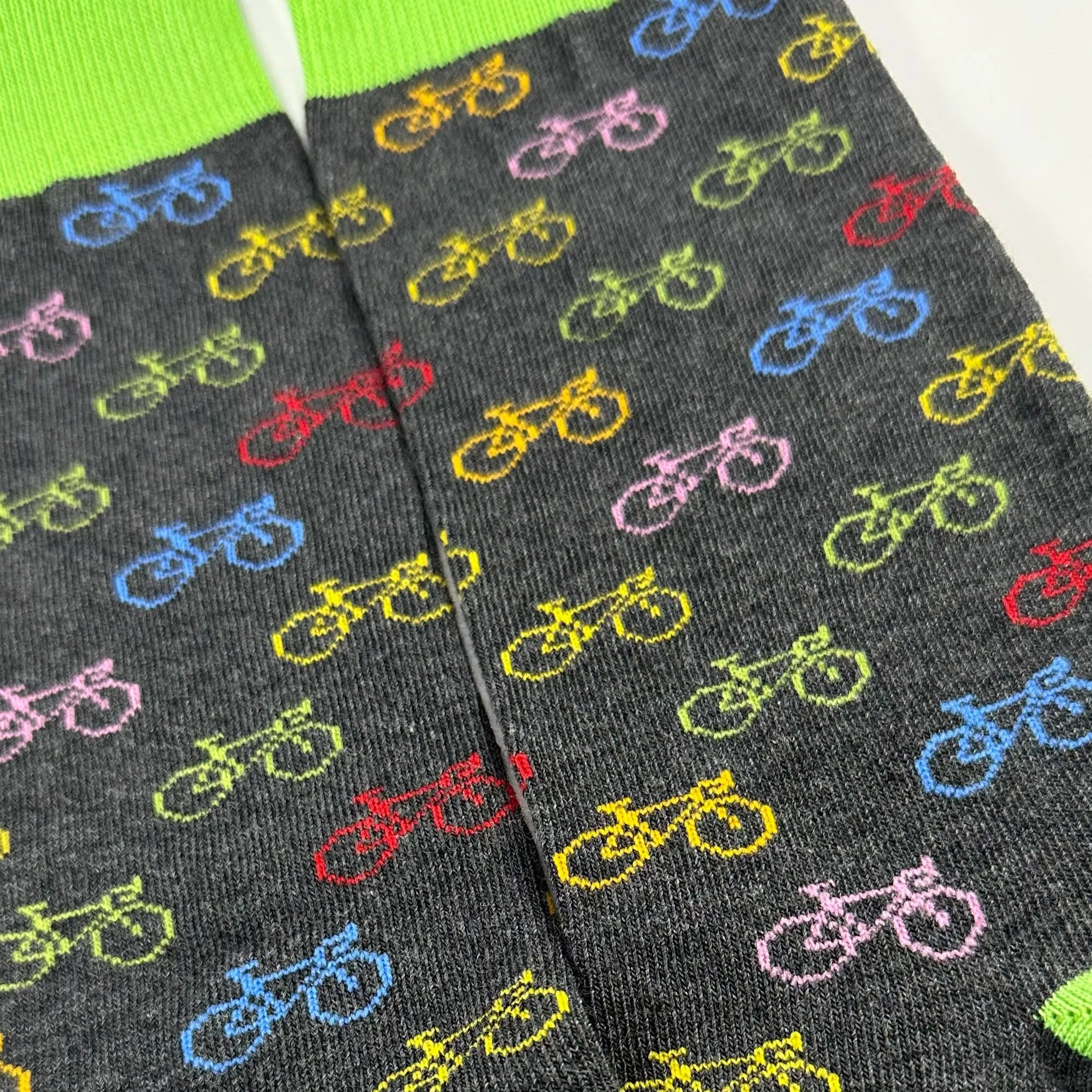 Colorful Bicycle Pattern Socks from the Sock Panda (Adult Large - Men's Shoe Sizes 8-12)