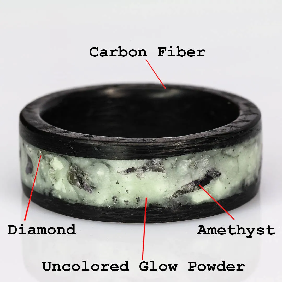 Custom Carbon Fiber Glowstone Ring