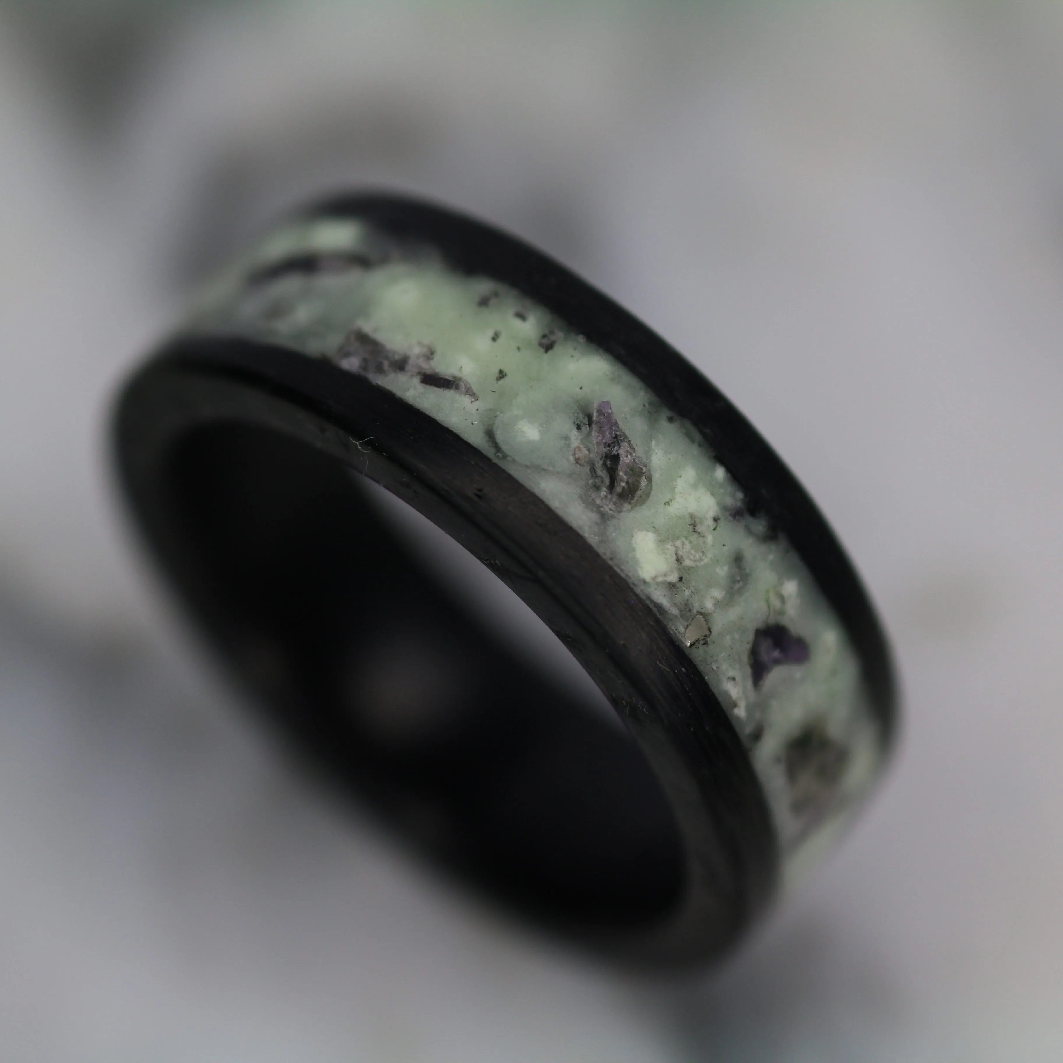 Custom Carbon Fiber Glowstone Ring