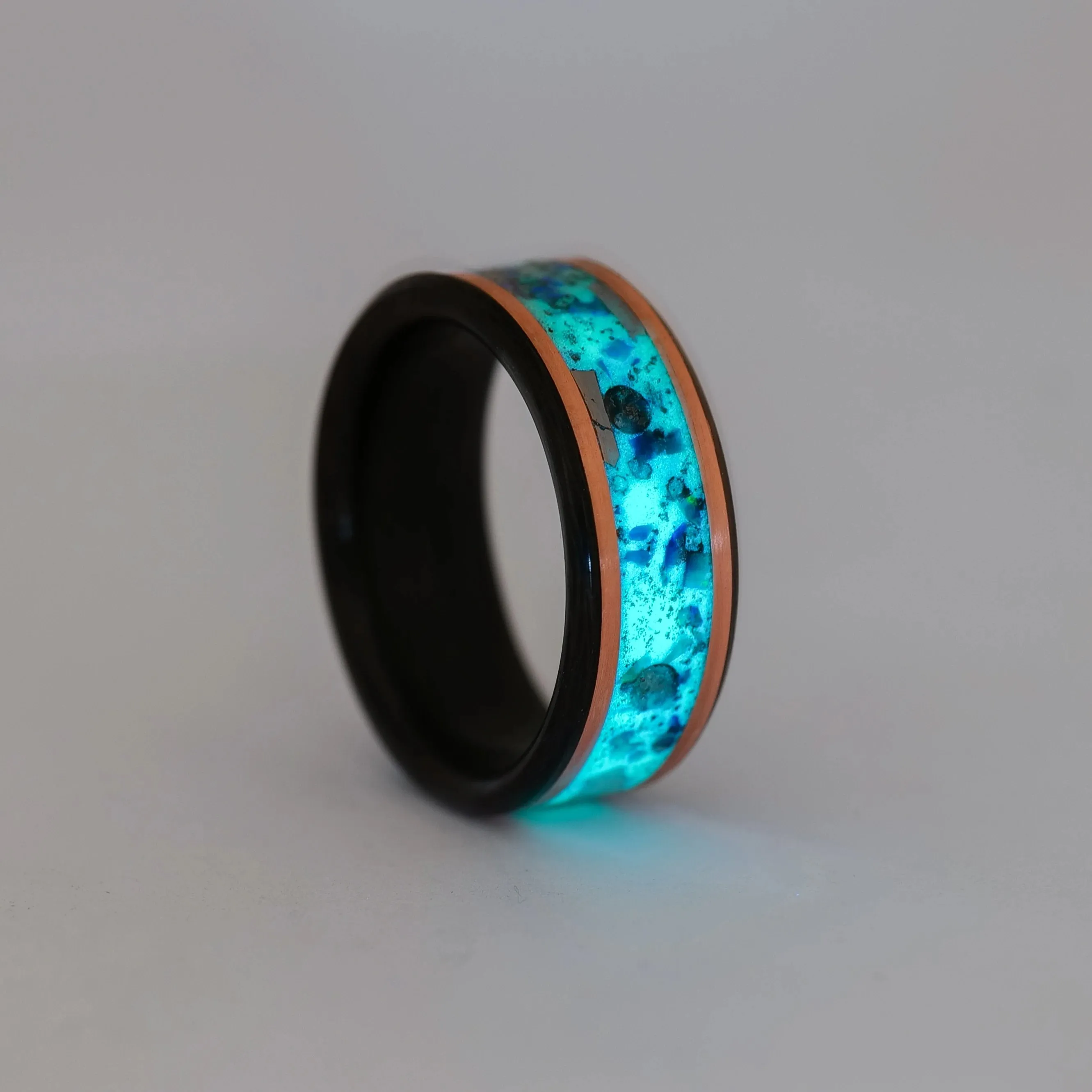 Custom Carbon Fiber Glowstone Ring