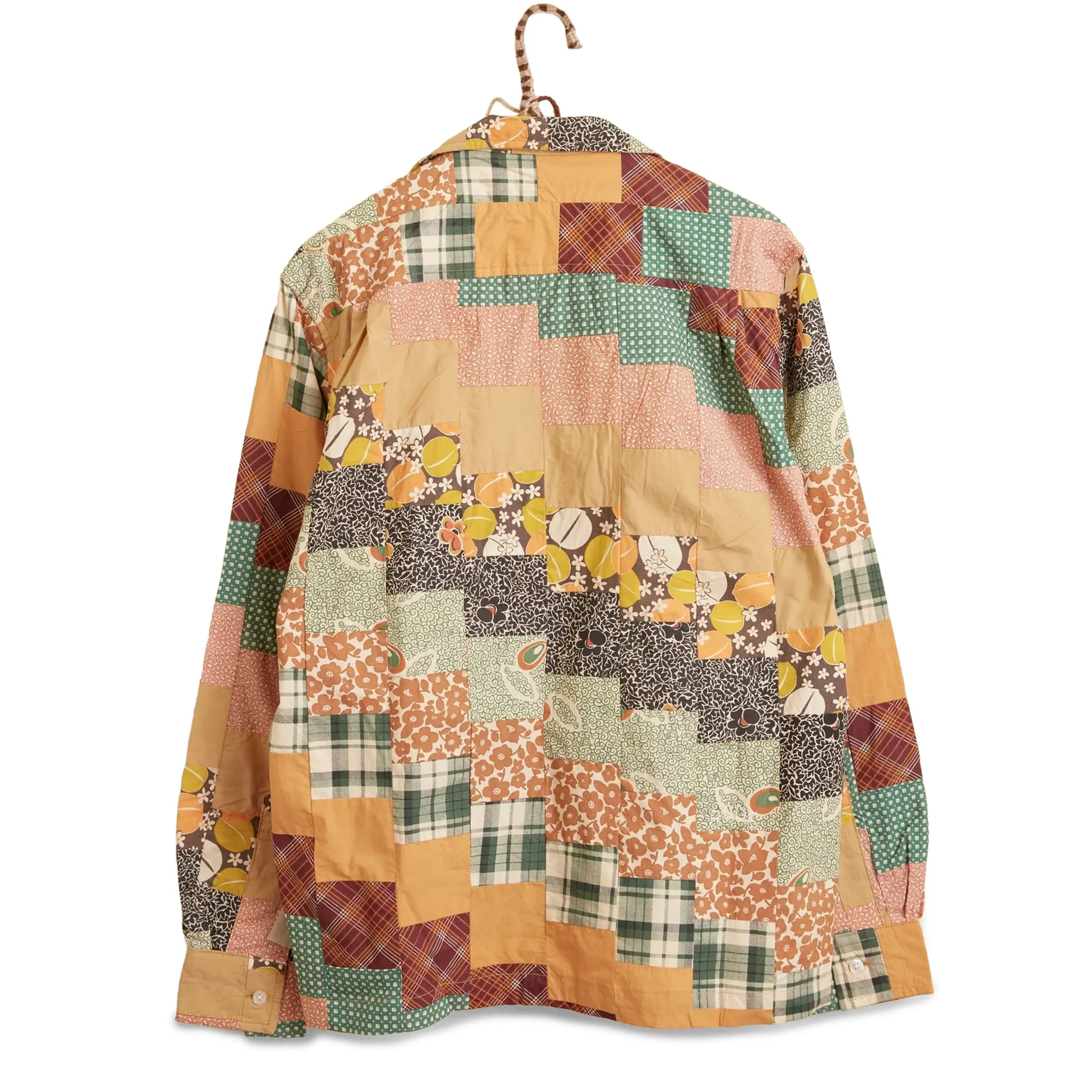 DIAGONAL SQUARE PATCHWORK SHIRT