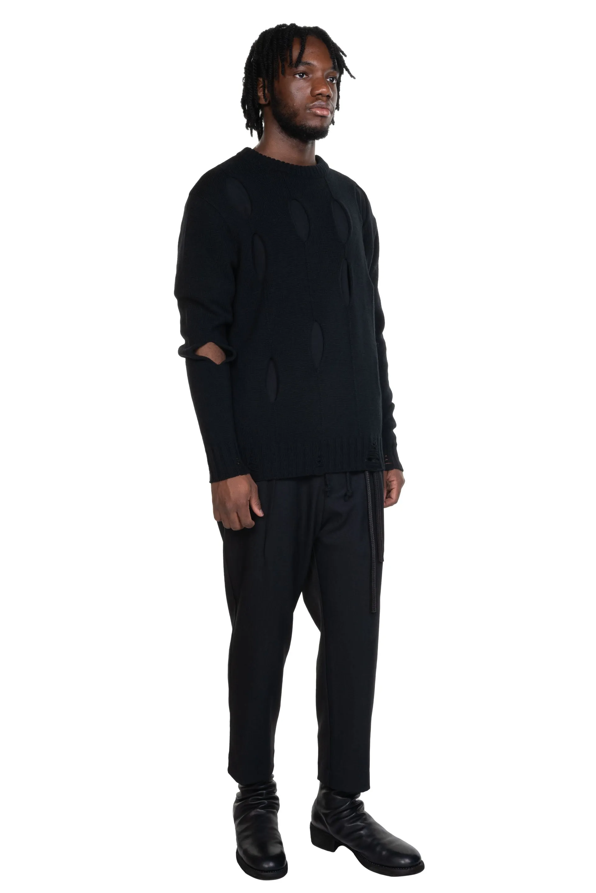 Diamond Oversized Sweater Black