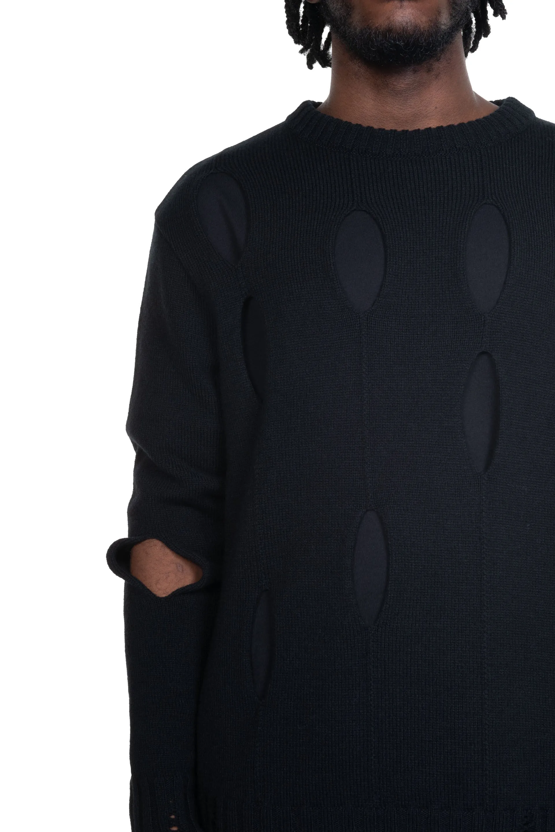 Diamond Oversized Sweater Black