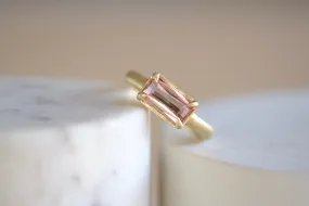 Eagle Claw Bar Ring in Pink Tourmaline