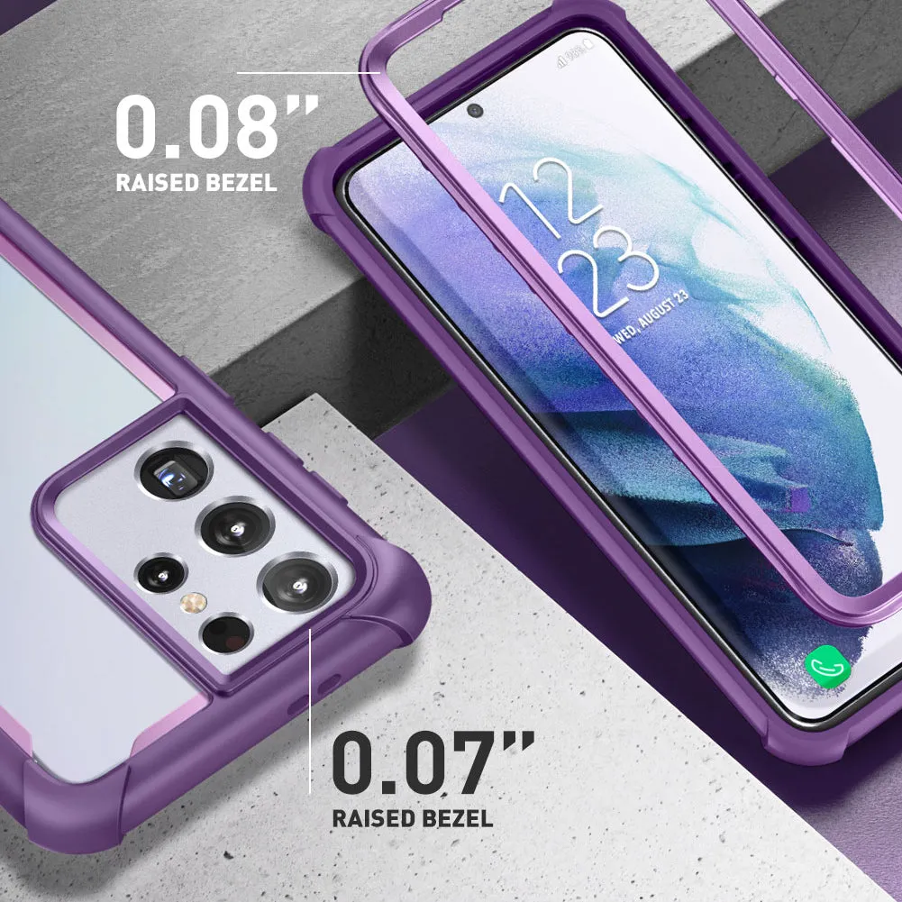 Galaxy S21 Ultra Ares Clear Rugged Case(open box) - Purple