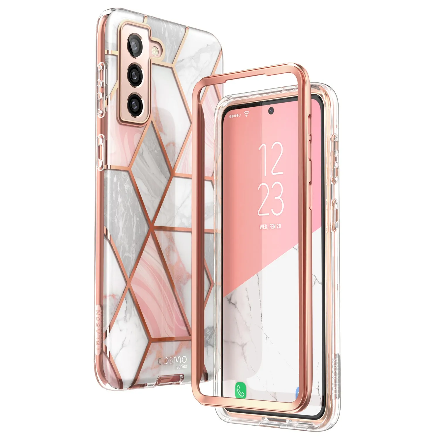 Galaxy S22 Cosmo Case(open box) - Marble Pink