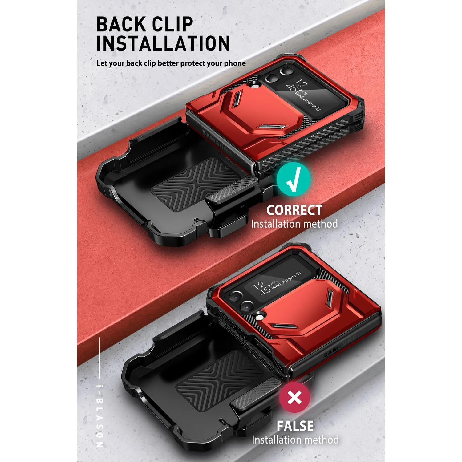 Galaxy Z Flip4 Armorbox(open box)- Metallic Red