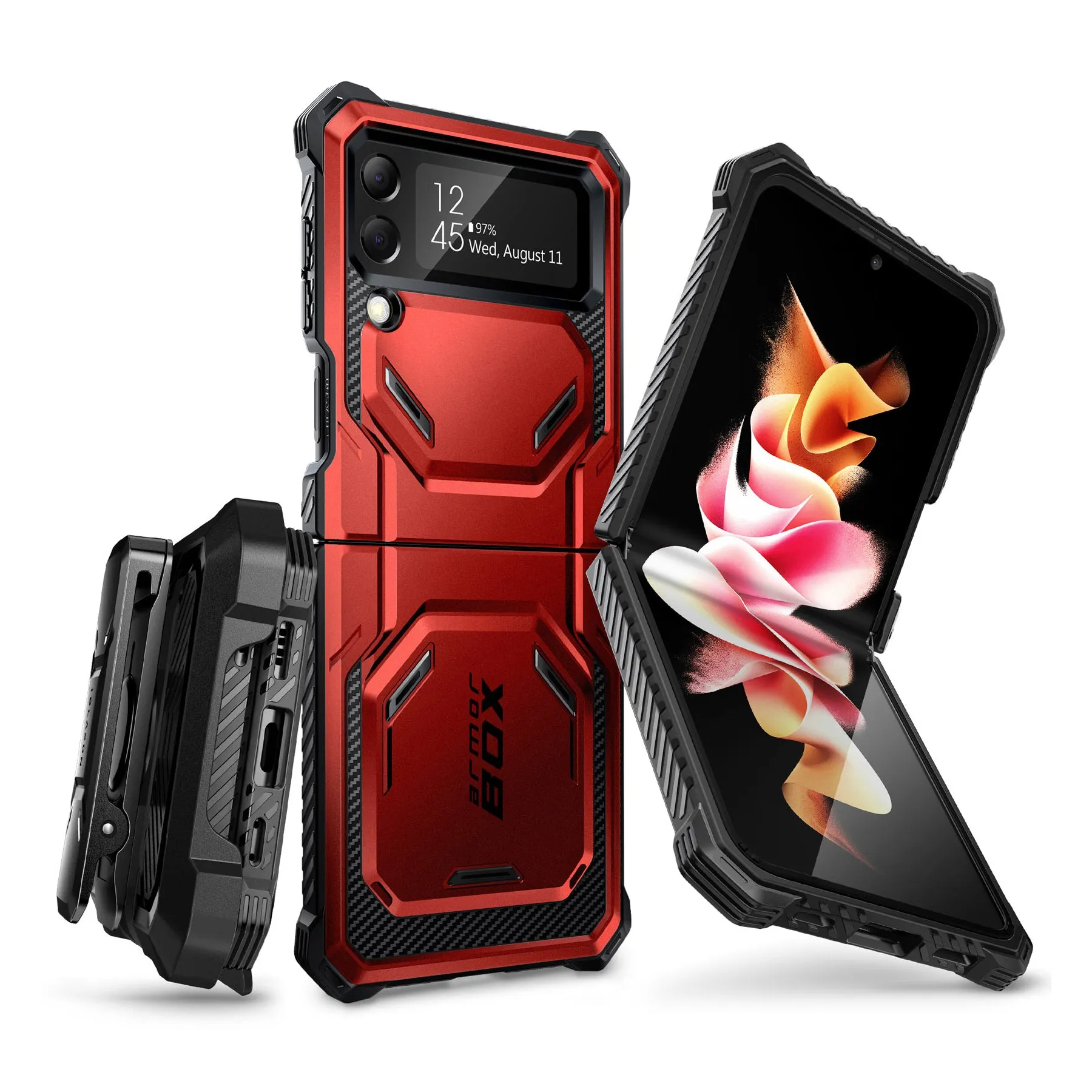 Galaxy Z Flip4 Armorbox(open box)- Metallic Red