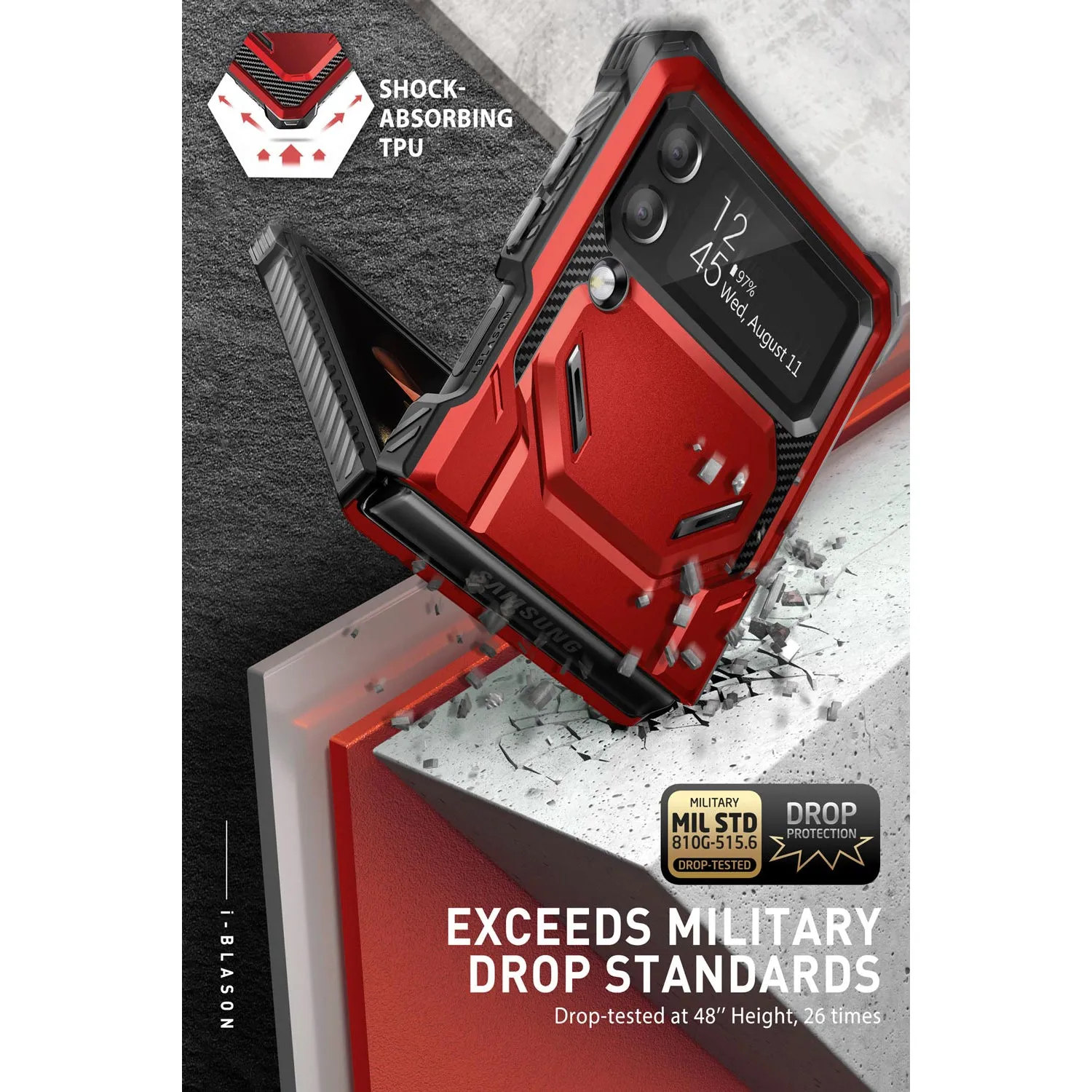 Galaxy Z Flip4 Armorbox(open box)- Metallic Red