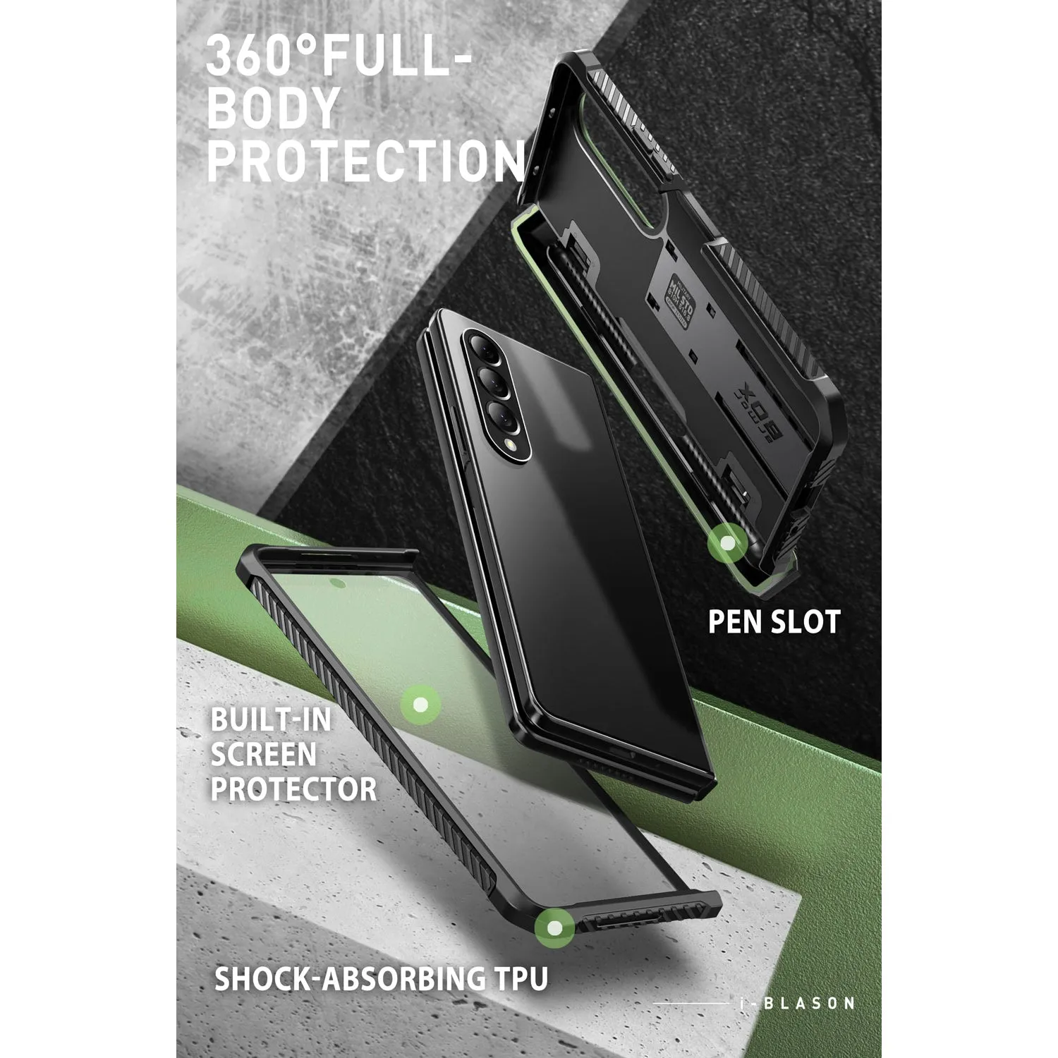 Galaxy Z Fold4 Armorbox(open box) - Dark Green