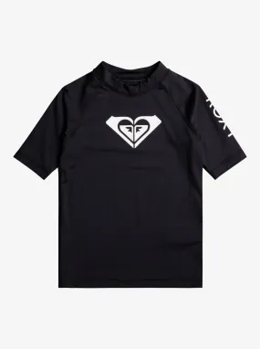 Girls 2-7 Whole Hearted UPF 50 Short Sleeve Rashguard - Anthracite