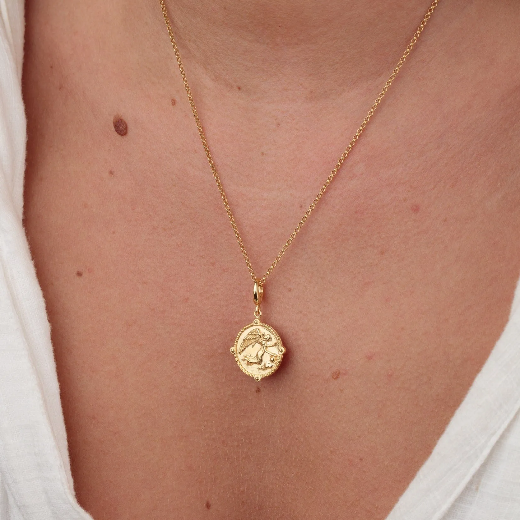 Gold Plated Goddess of Communication Iris Necklace