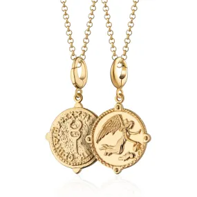 Gold Plated Goddess of Communication Iris Necklace