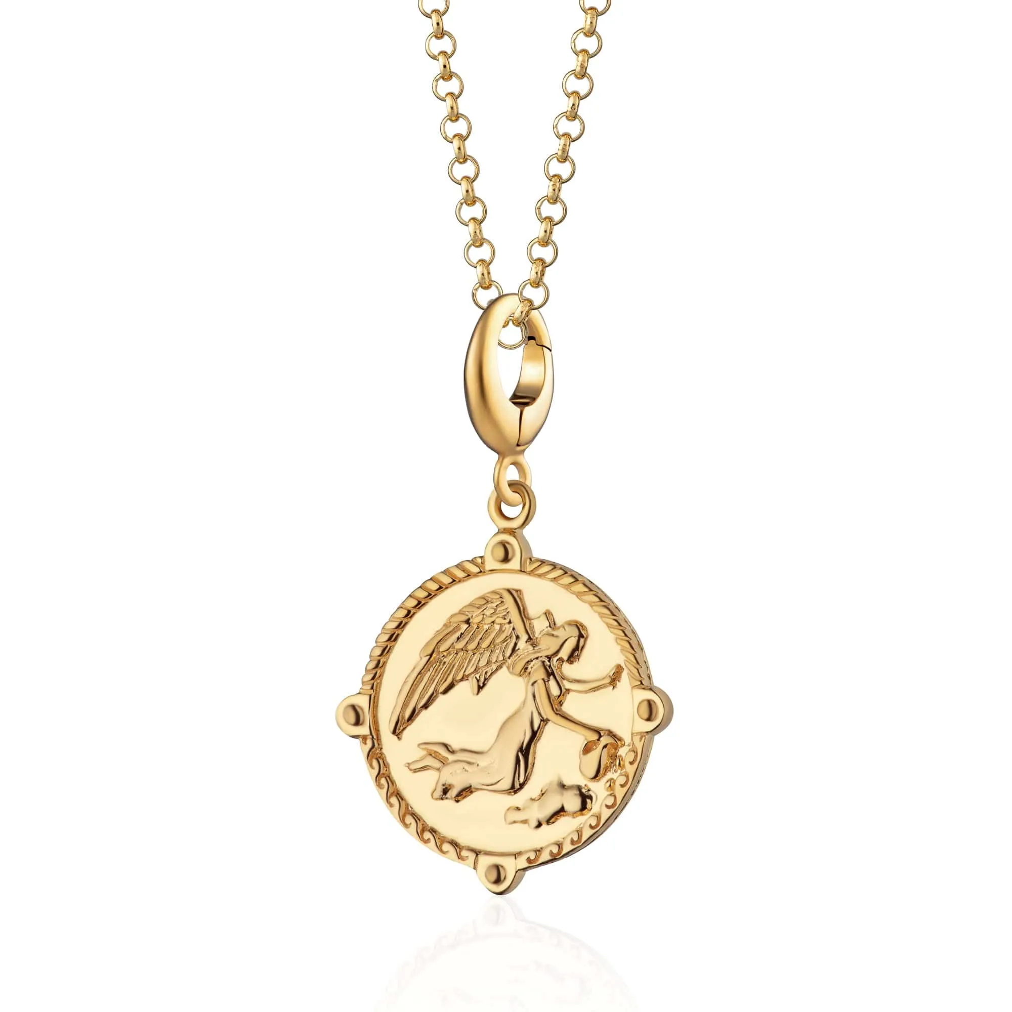 Gold Plated Goddess of Communication Iris Necklace