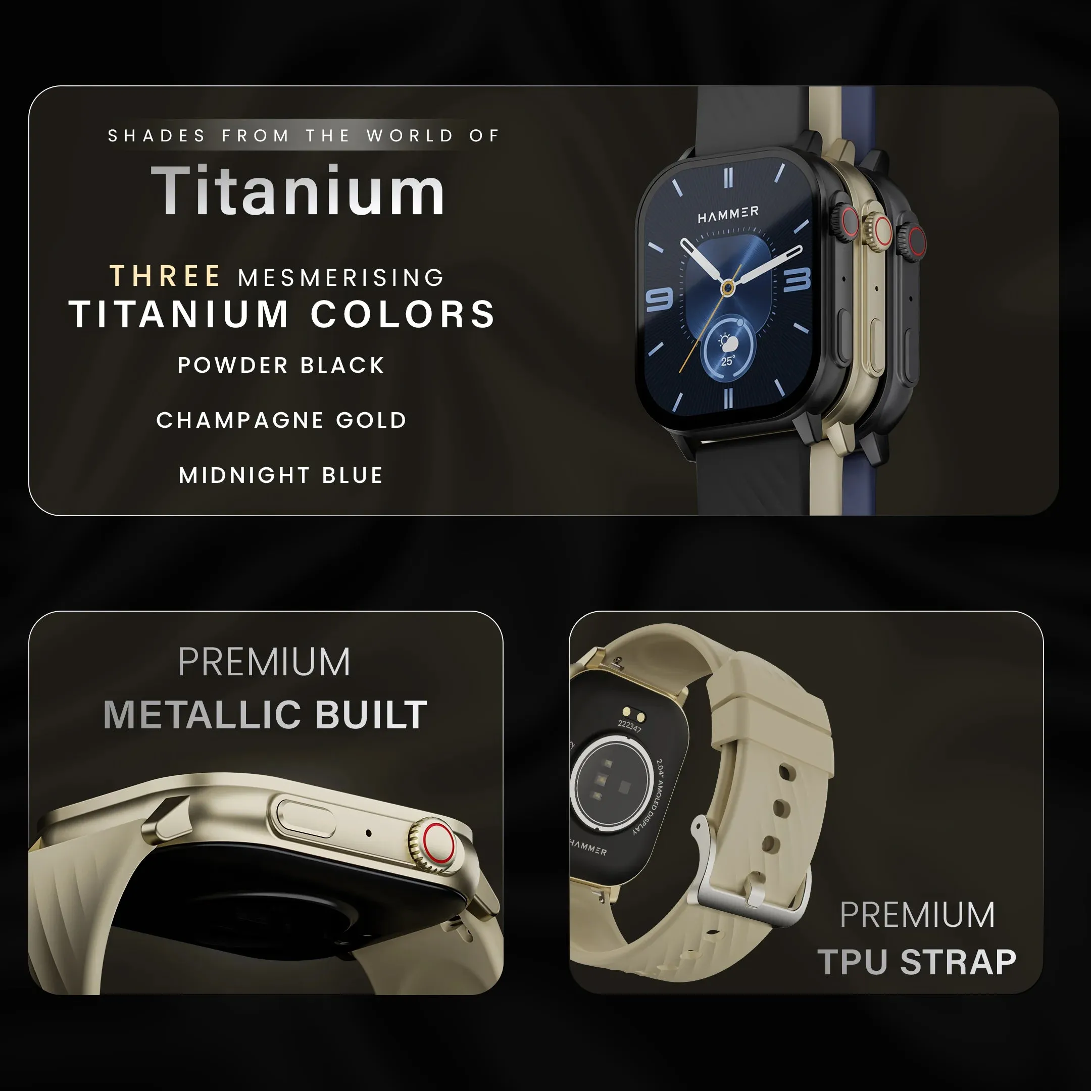 Hammer Arctic 2.04" Super Amoled Display Bluetooth Calling Smartwatch